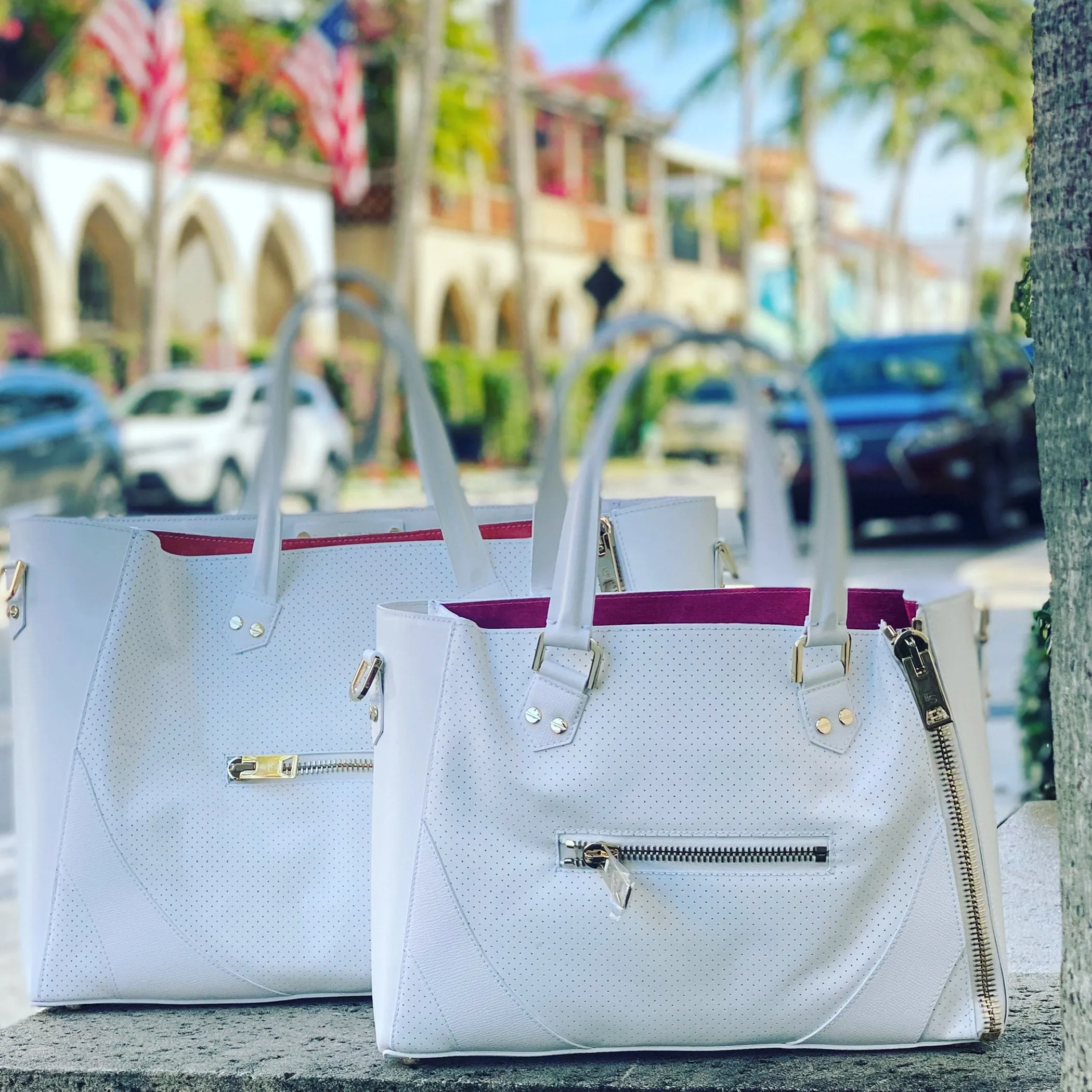 One Bag (White Leather /  w/Gold Hardware)