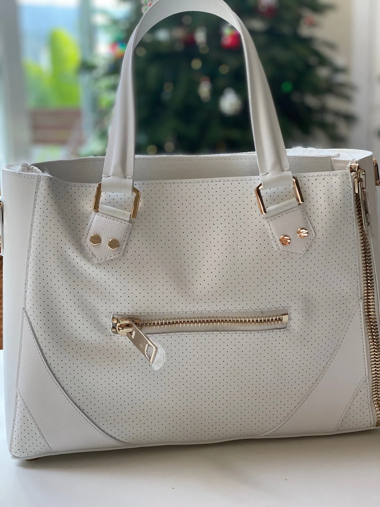 One Bag (White Leather /  w/Gold Hardware)