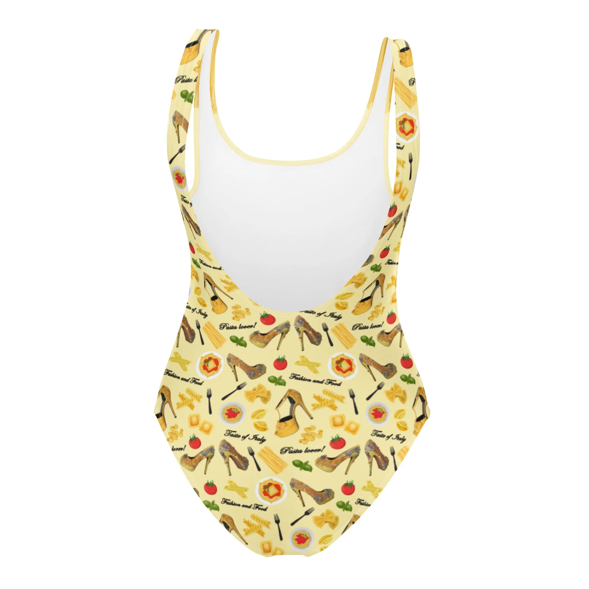 One-Piece Swimsuit 'Pasta and shoes'