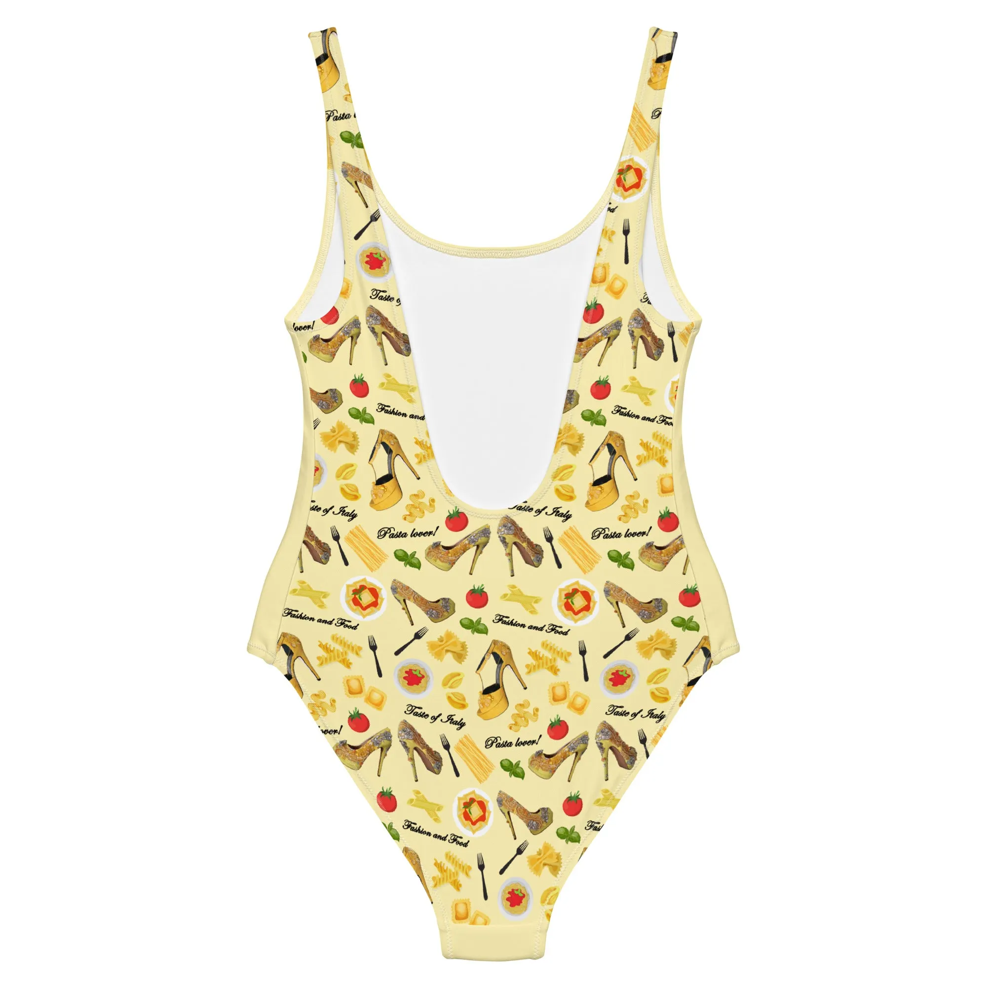 One-Piece Swimsuit 'Pasta and shoes'