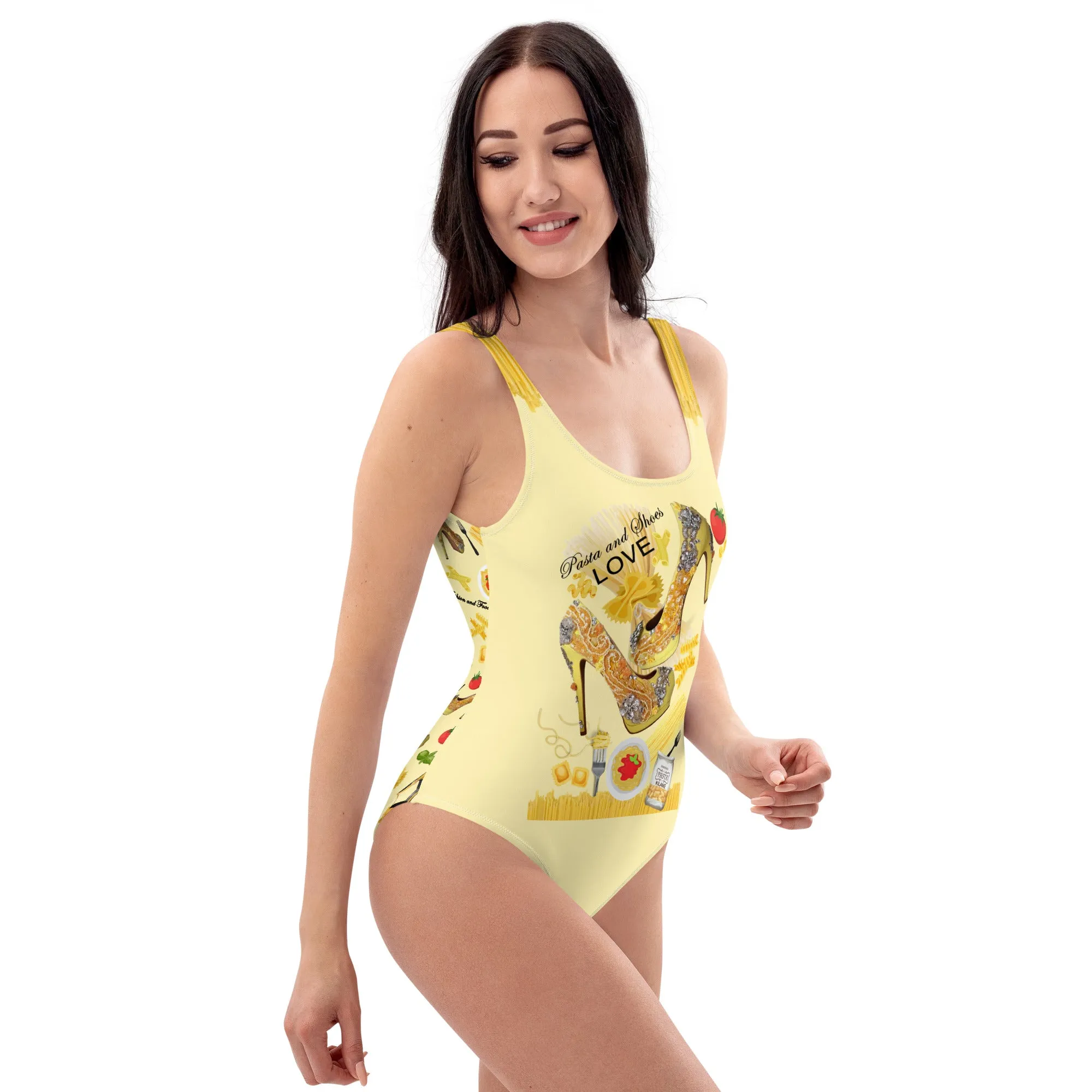 One-Piece Swimsuit 'Pasta and shoes'