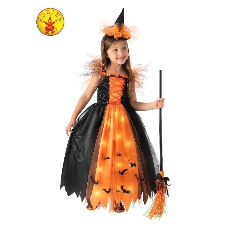 Orange Witch Light Up Costume, Child