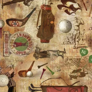 Par For The Course Golf in Coffee by Gail Cadden