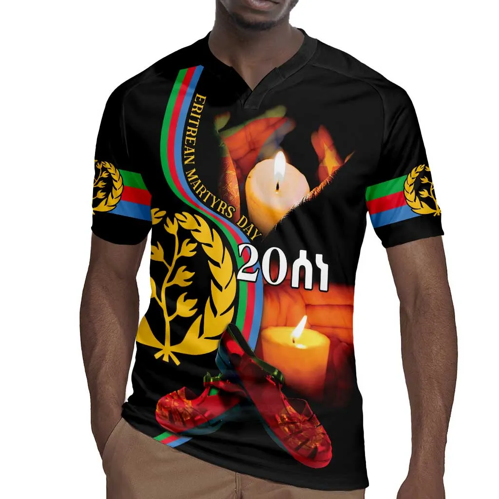 Personalized Afro-Eritrea Maelti Siwuat Rugby Jersey Candle Vigil Glory To Our Martyrs Eritrea LT9