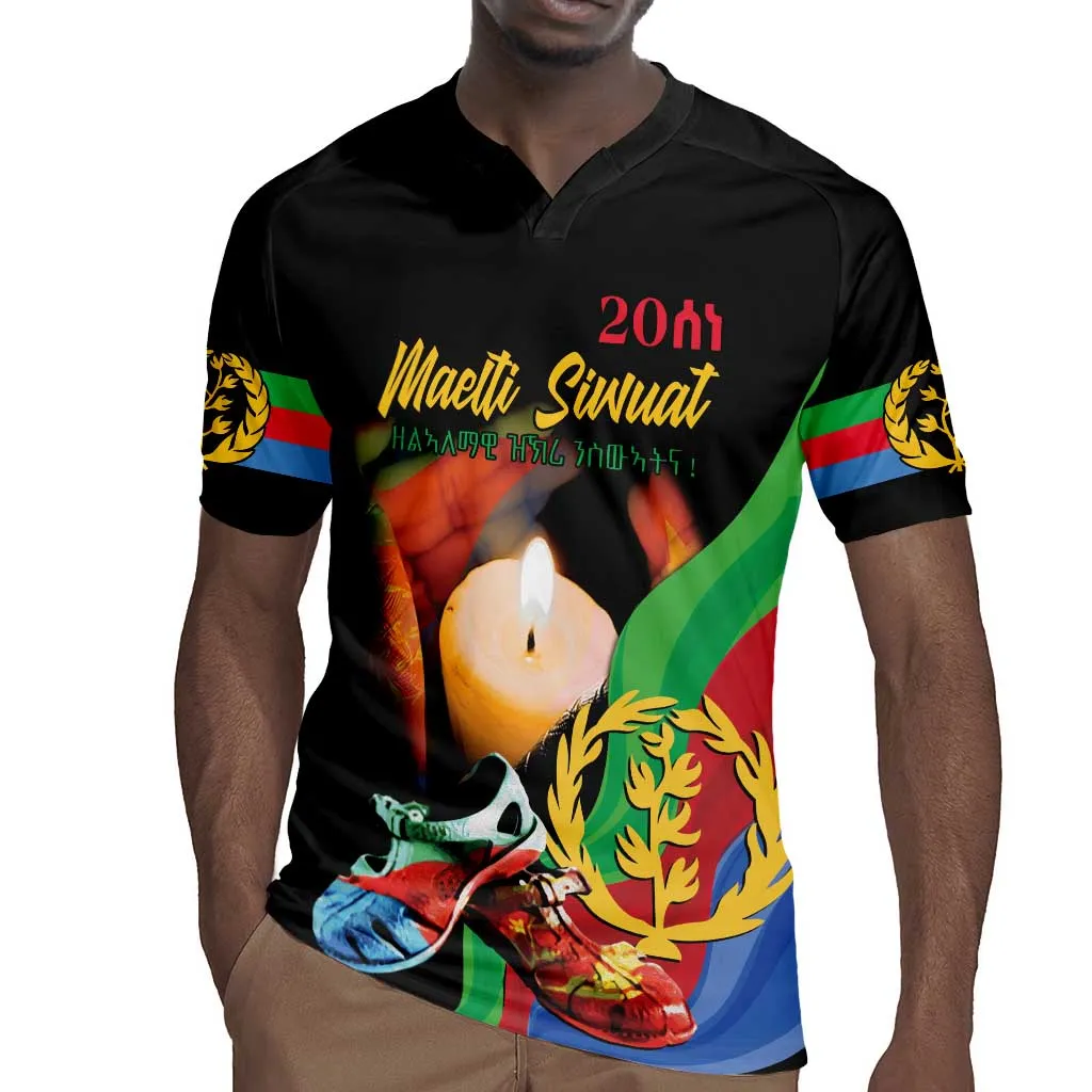 Personalized Afro-Eritrea Maelti Siwuat Rugby Jersey Shida Shoes Glory To Our Martyrs Eritrea LT9