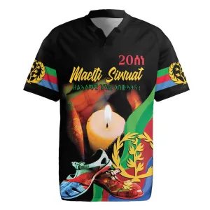 Personalized Afro-Eritrea Maelti Siwuat Rugby Jersey Shida Shoes Glory To Our Martyrs Eritrea LT9