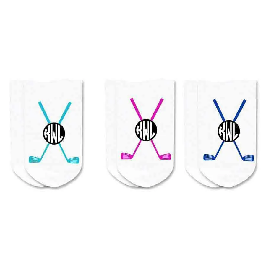 Personalized Monogram Golf Socks – Custom Golf Gift Set - 3 Prs