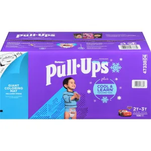 Pull-Ups Cool And Learn Potty Training Pants For Boys, 2T-3T (18-34 Lb.), 108 Count