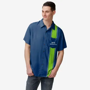 Seattle Seahawks Bowling Stripe Button Up Shirt
