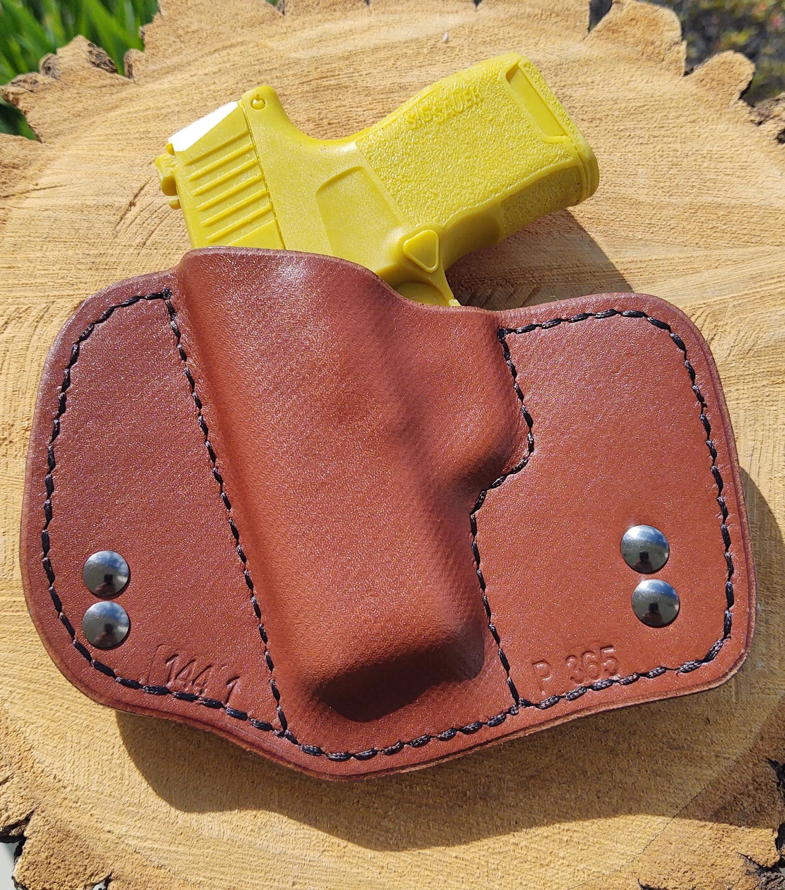 Sig Sauer P365 IWB Mini HD Black&Tan Premium Leather Holster
