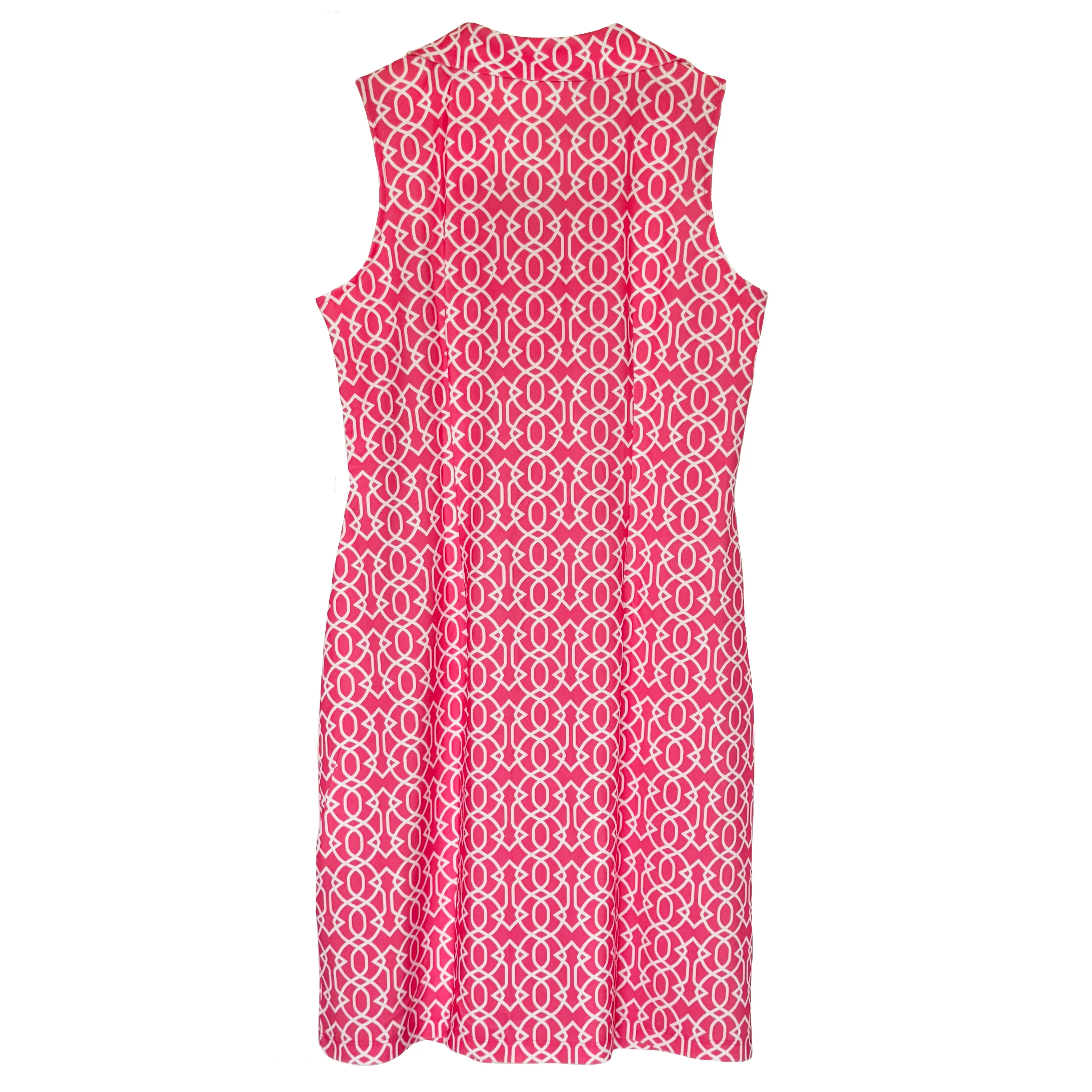 St. Regis Dress in Imperial Trellis Pink and White