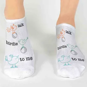Talk Birdie to Me" Golf Socks – Funny No-Show Socks for Golfers