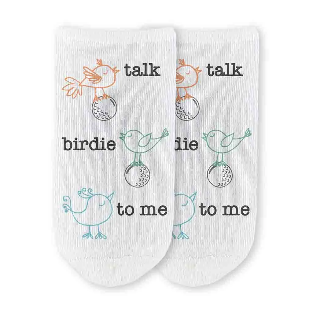 Talk Birdie to Me" Golf Socks – Funny No-Show Socks for Golfers