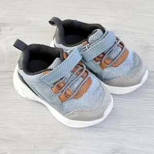 TBOW1 - Carters blue and grey running shoes. Size 4