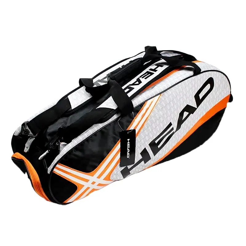 Tennis Rackets Bag Large Capacity 3-6 Pieces Tennis Backpack Badminton Gymbag Squash Racquet Bag with Separated Shoes Bag