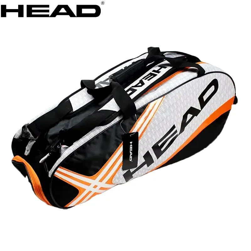 Tennis Rackets Bag Large Capacity 3-6 Pieces Tennis Backpack Badminton Gymbag Squash Racquet Bag with Separated Shoes Bag