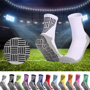 Thick Towel Bottom Mid-calf Soccer Socks Non-slip Sweat-proof Athletic Socks