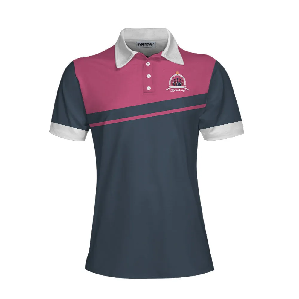 This Princess Wears Bowling Shoes Womens Bowling Shirt, Short Sleeve Women Polo Shirt
