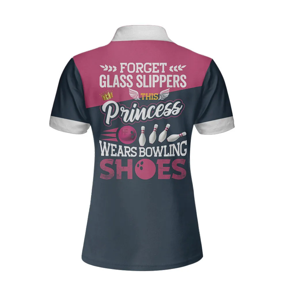 This Princess Wears Bowling Shoes Womens Bowling Shirt, Short Sleeve Women Polo Shirt