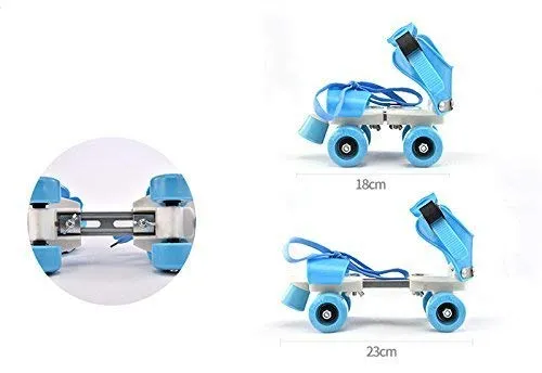 Toy Arena pro lite Children's Adjustable Speed Quad Roller Skates Shoes for Kids Roller Skates Shoesfor Kids (Blue)