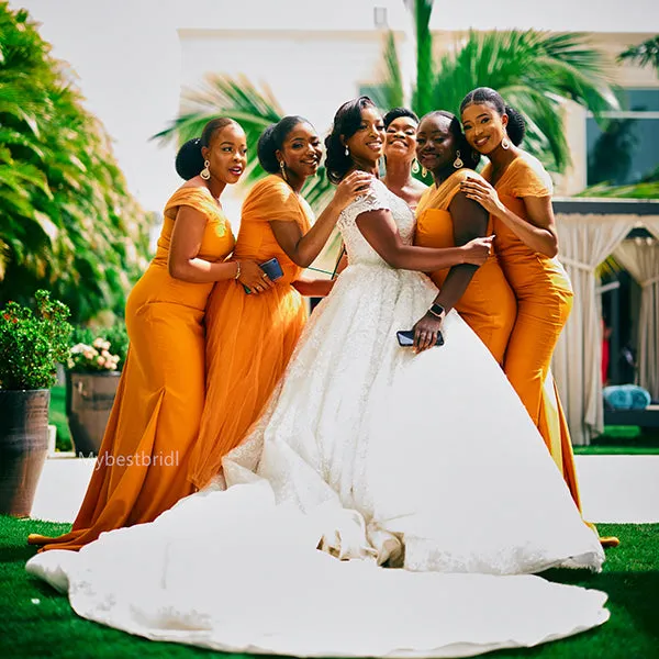 V-neck Off-shoulder Elegant Simple Pretty Long Bridesmaid Dresses,BDS0234