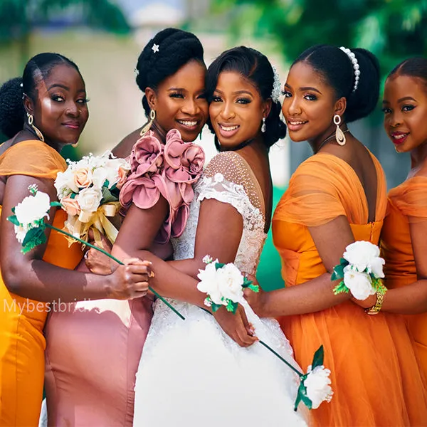 V-neck Off-shoulder Elegant Simple Pretty Long Bridesmaid Dresses,BDS0234