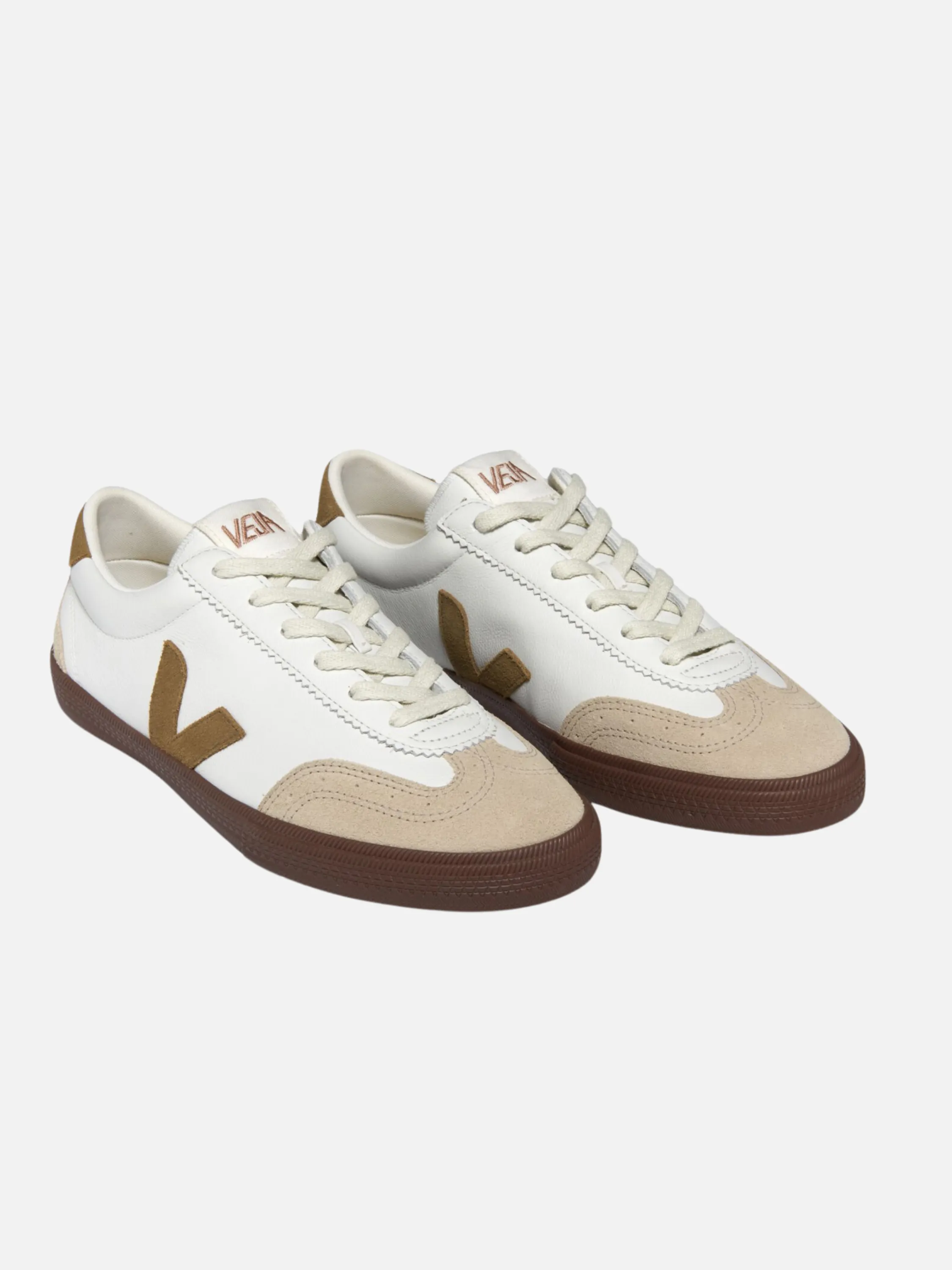 VEJA Volley Leather Sneaker - White Tent Bark