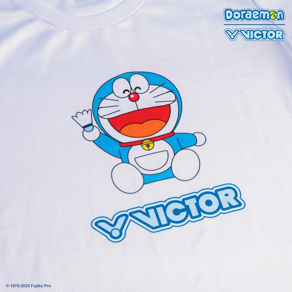 Victor X Doraemon T-501DRM-A Unisex T-Shirt [White]