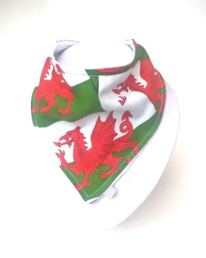 Wales dragon Print Dribble Bib, Eisteddfod, six nations rugby