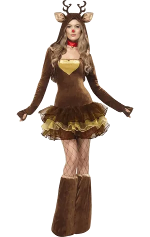 Womens Fever Reindeer Costume