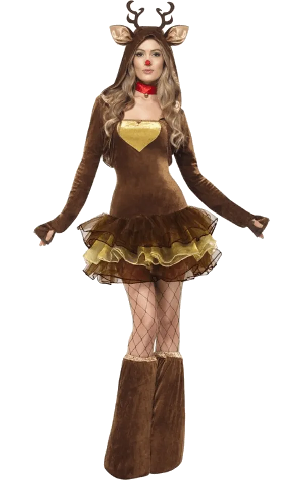 Womens Fever Reindeer Costume