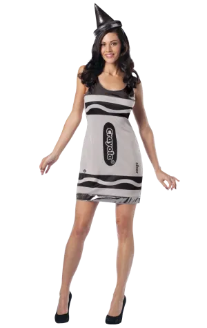 Womens Silver Crayola Crayon Dress Costume