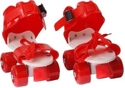 WON Roller Skates for Kids Age 5-10 Years Adjustable 4 Wheel Skating Shoes Very Smooth (Blue )