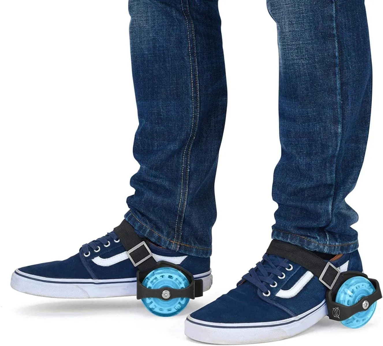 Xootz Heel Wheel Roller Skates - Attachable Shoe Wheels Black/Blue