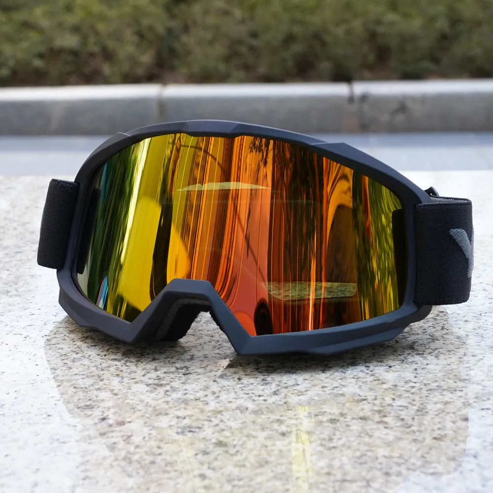 YUEDIO Adult Ski Goggles UV400 Protection - Anti-Fog Mirrored Lens, Impact-Resistant PC Material, TPU Frame - Windproof Snowboard Goggles for Men & Women, Applicable for Snowmobile, Skiing, Skating