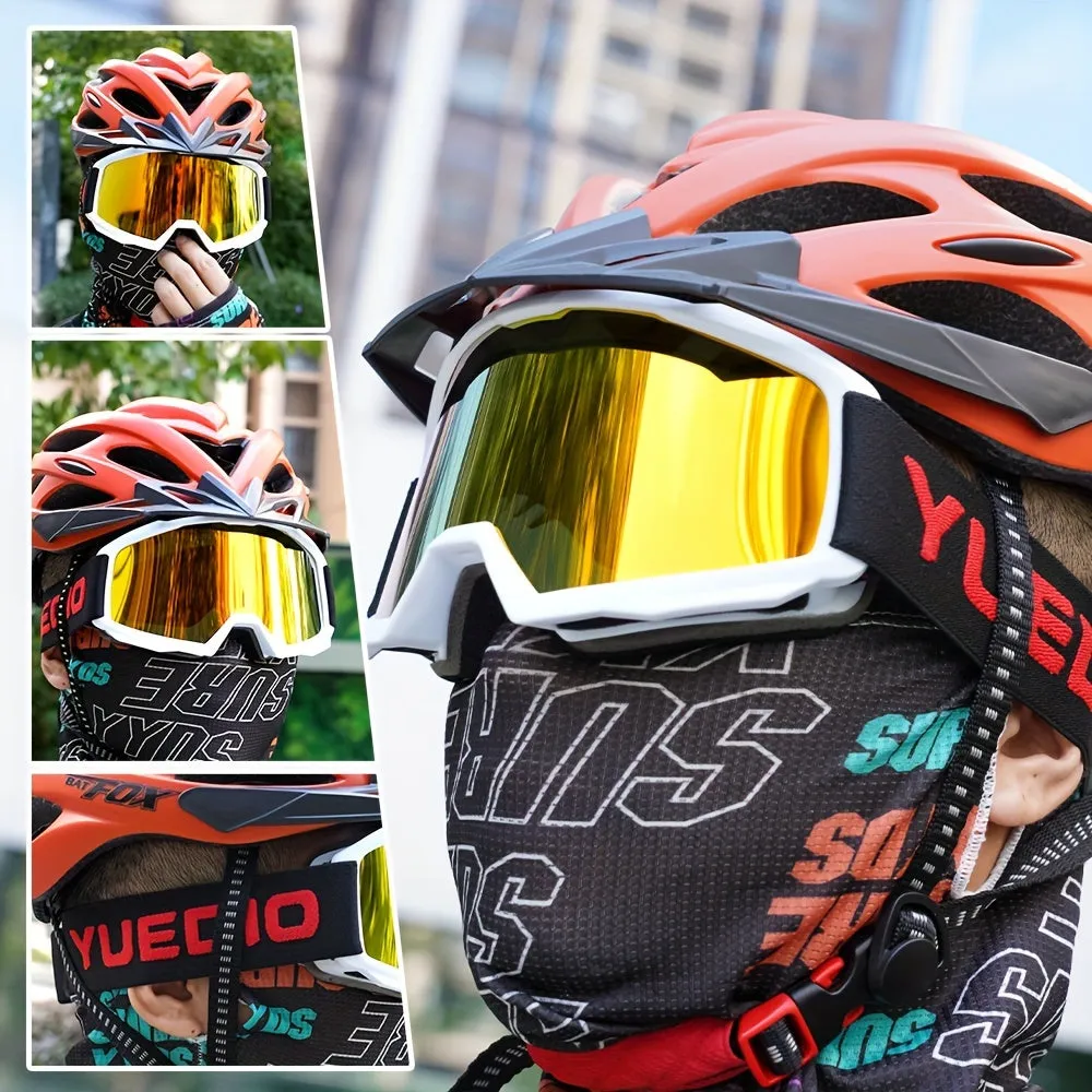 YUEDIO Adult Ski Goggles UV400 Protection - Anti-Fog Mirrored Lens, Impact-Resistant PC Material, TPU Frame - Windproof Snowboard Goggles for Men & Women, Applicable for Snowmobile, Skiing, Skating